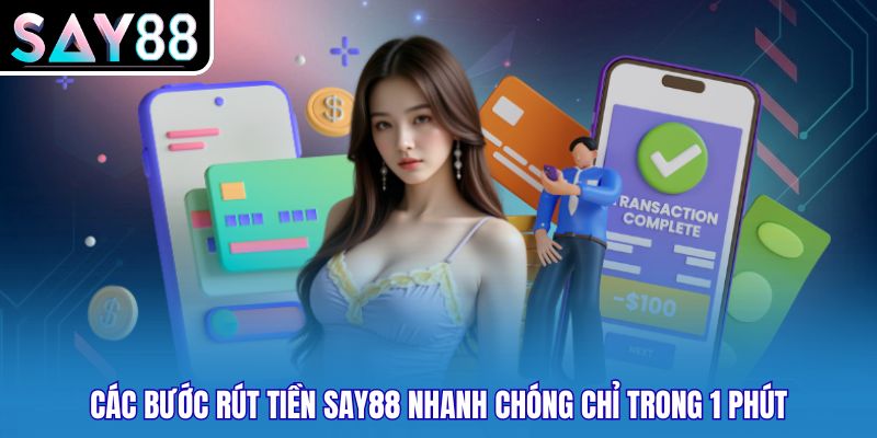 Các bước rút tiền SAY88 nhanh chóng chỉ trong 1 phút